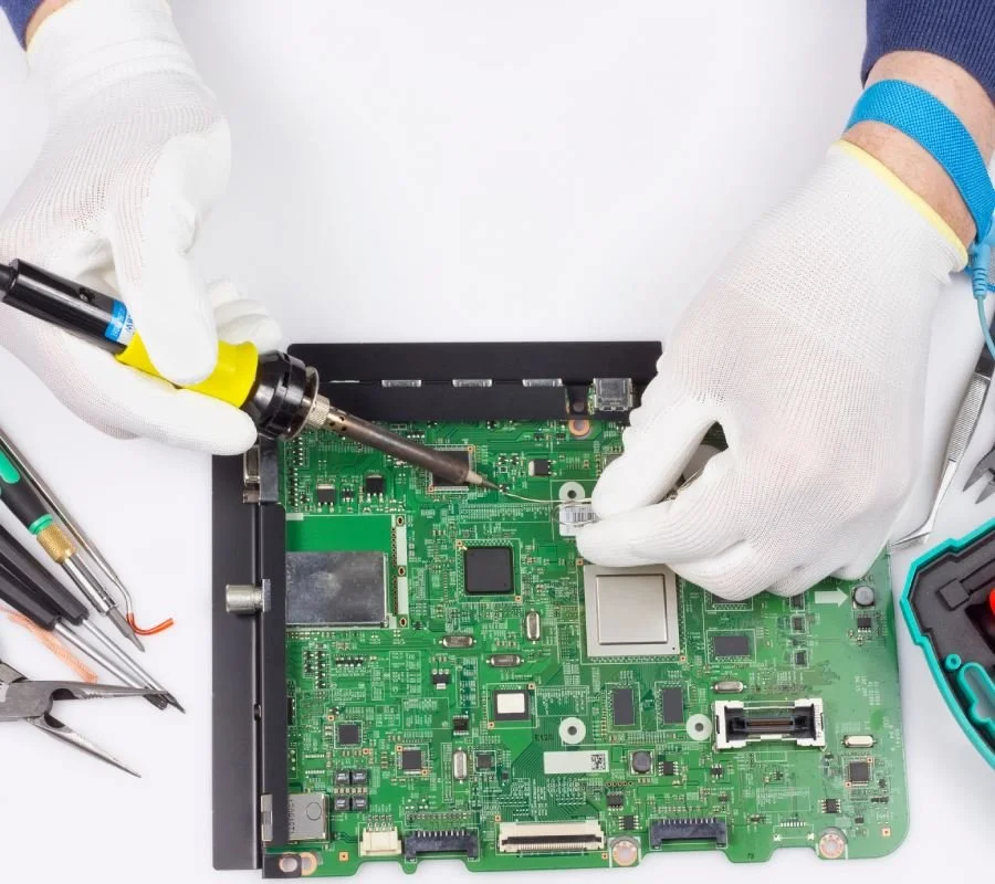 TV Motherboard repair by soldering